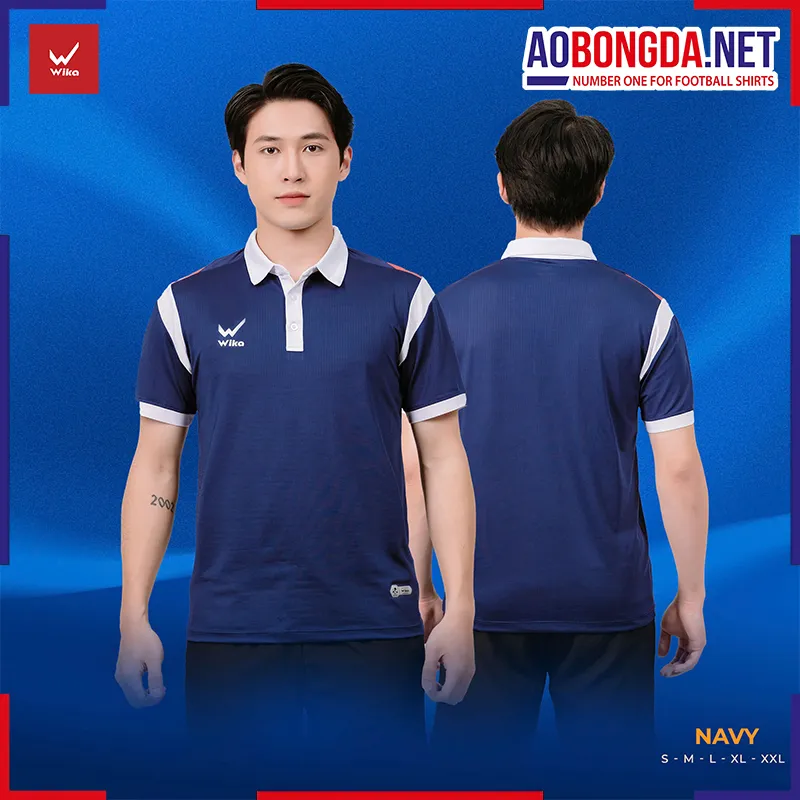 hình ảnh áo polo wika eras navy