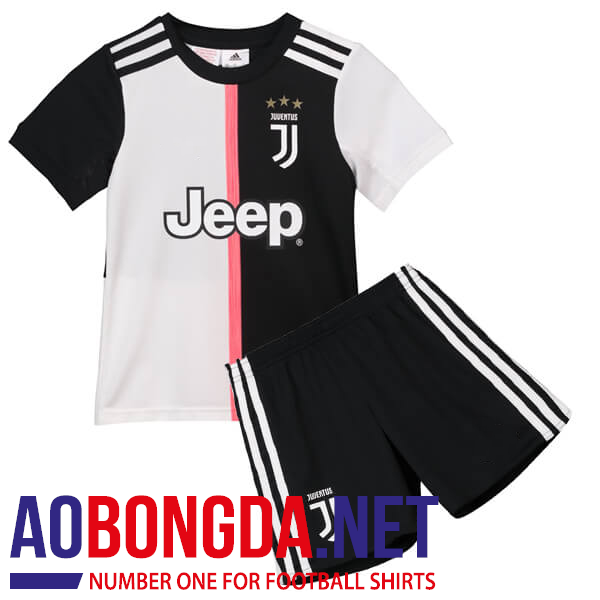 Bộ Quần Áo bóng đá trẻ em clb Juventus trắng đen sân nhà 2019-2020