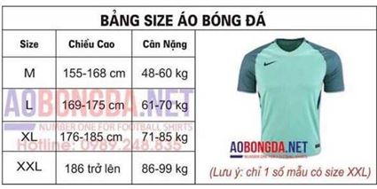 Cách chọn size áo đá bóng nam, nữ, trẻ em [CHUẨN NHẤT]
