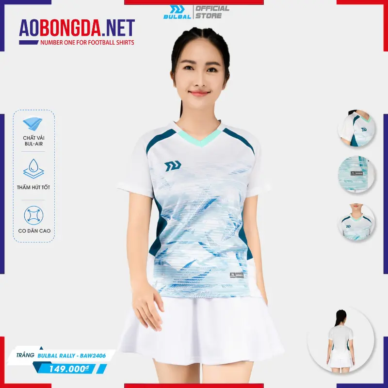 Áo Cầu Lông Bulbal SS24-BAW2406 Nữ Trắng