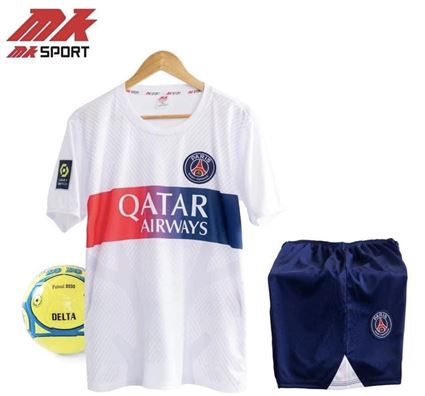 Áo Bóng Đá CLB PSG Trắng Kẻ Sọc 2023-2024