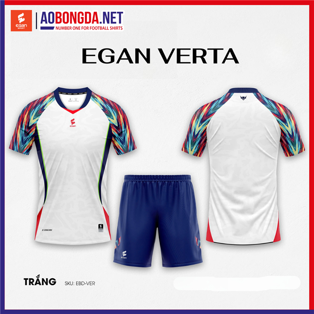 Áo Bóng Đá Không Logo CP Egan Verta Trắng