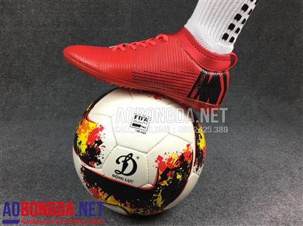 Giầy Bóng Đá M18 đỏ cao cổ