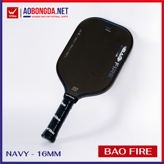 Vợt Pickleball Wika Bao Fire Navy 16MM