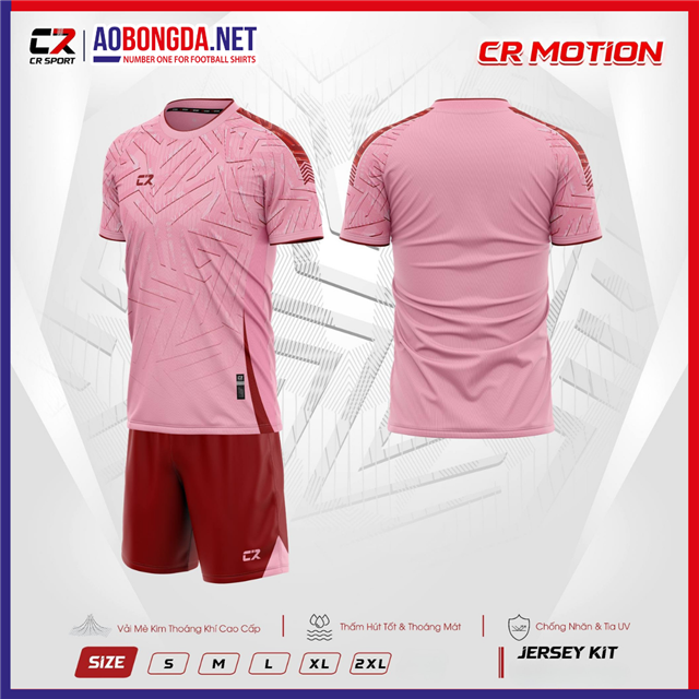 Áo Bóng Đá Không Logo CR Motion Hồng