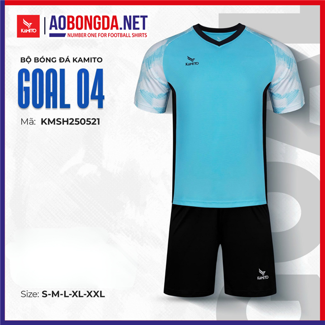 Áo Bóng Đá Không Logo Kamito Goal 04 Xanh Ngọc