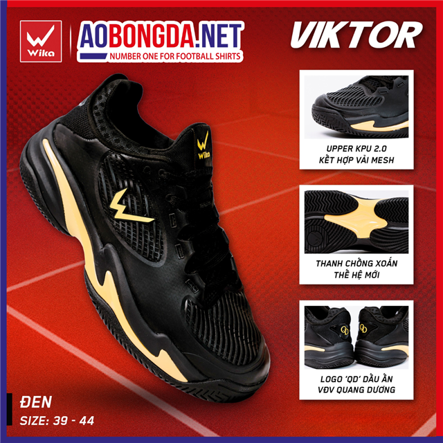 Giày Thể Thao Wika Viktor Đen