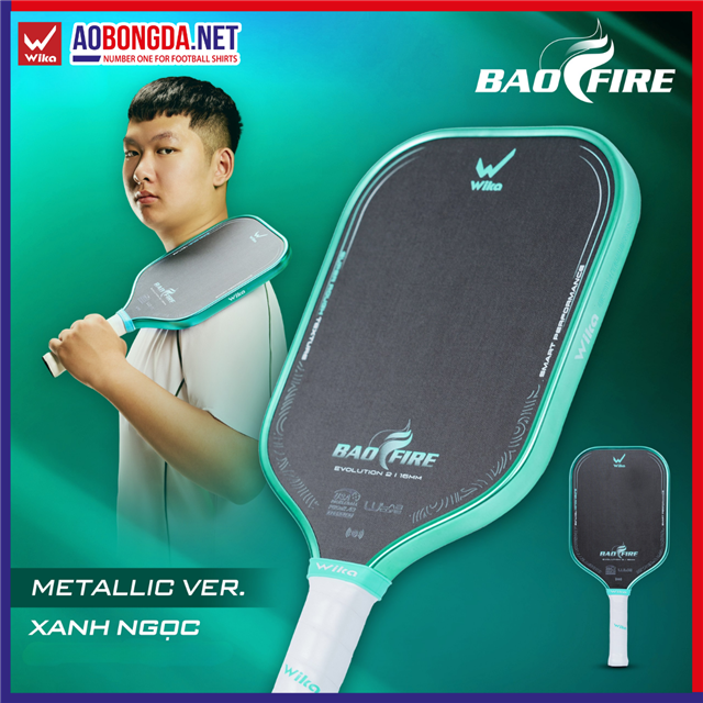 Vợt Pickleball Wika BaoFire 2 Xanh Ngọc