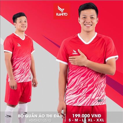 Áo Bóng Đá không logo Kamito 8 đỏ