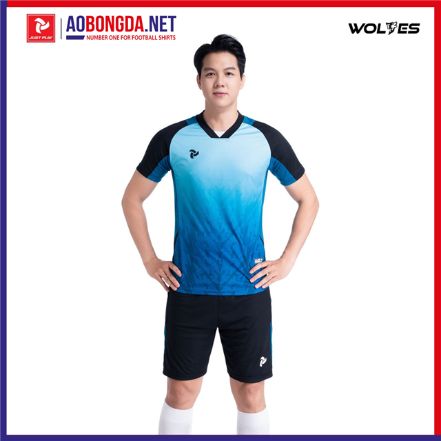 Áo Bóng Đá Không Logo Justplay Wolves Xanh Vịt