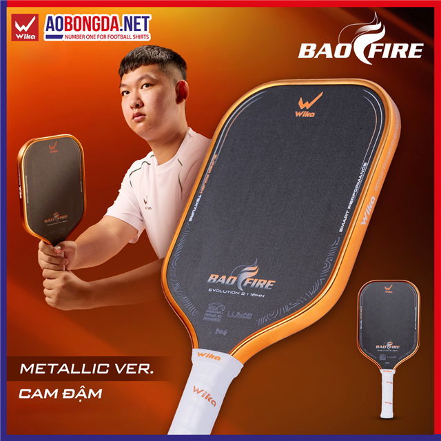 Vợt Pickleball Wika BaoFire 2 Cam Đậm