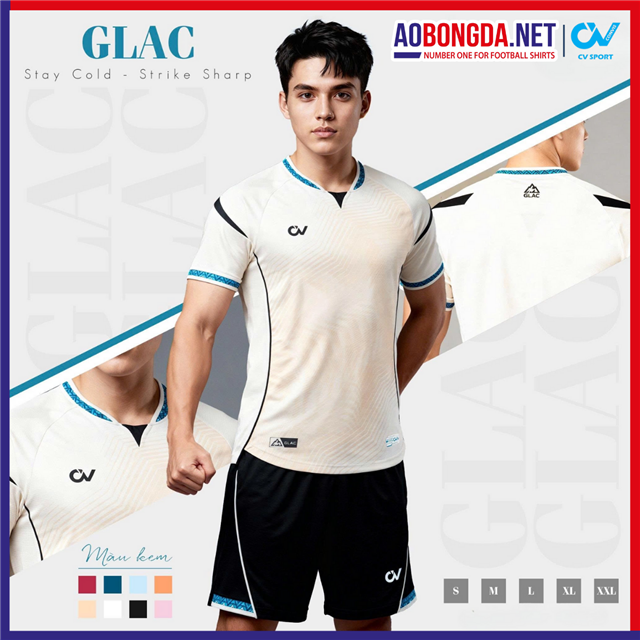 Áo Bóng Đá Không Logo CV Glac Kem
