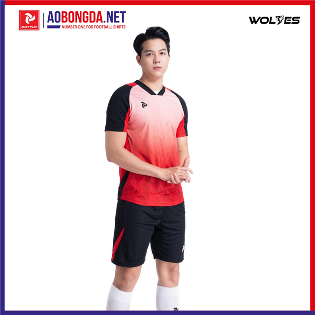 Áo Bóng Đá Không Logo Justplay Wolves Đỏ