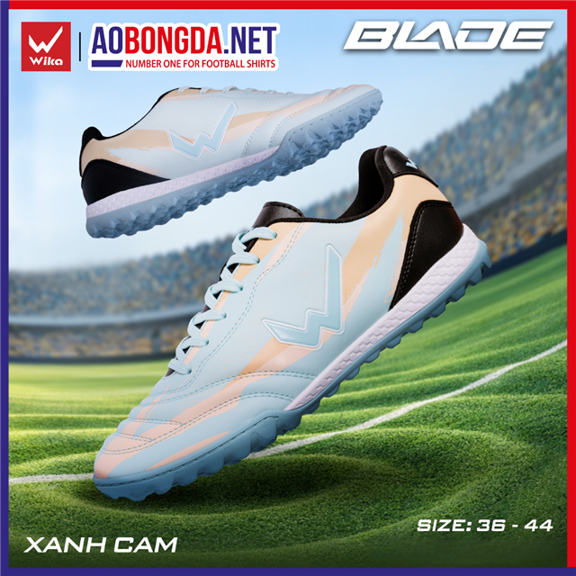 Giày Bóng Đá Wika Blade Xanh Cam