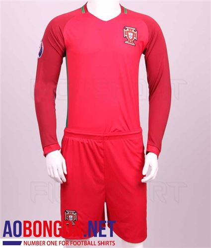 Áo bóng đá dài tay đội tuyển Bồ Đào Nha 2016 - 2017 đỏ