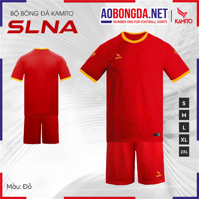 Áo Bóng Đá Không Logo Kamito Sông Lam Nghệ An Đỏ