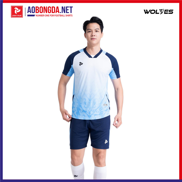 Áo Bóng Đá Không Logo Justplay Wolves Xanh Biển