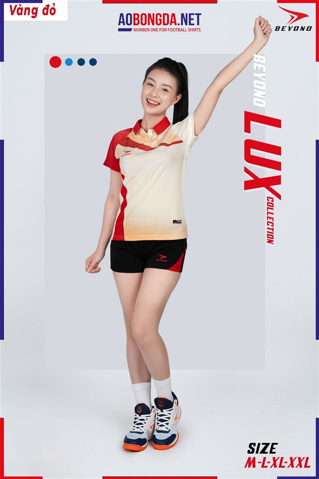 Áo Bóng Chuyền Beyono Lux Vàng Đỏ Nữ
