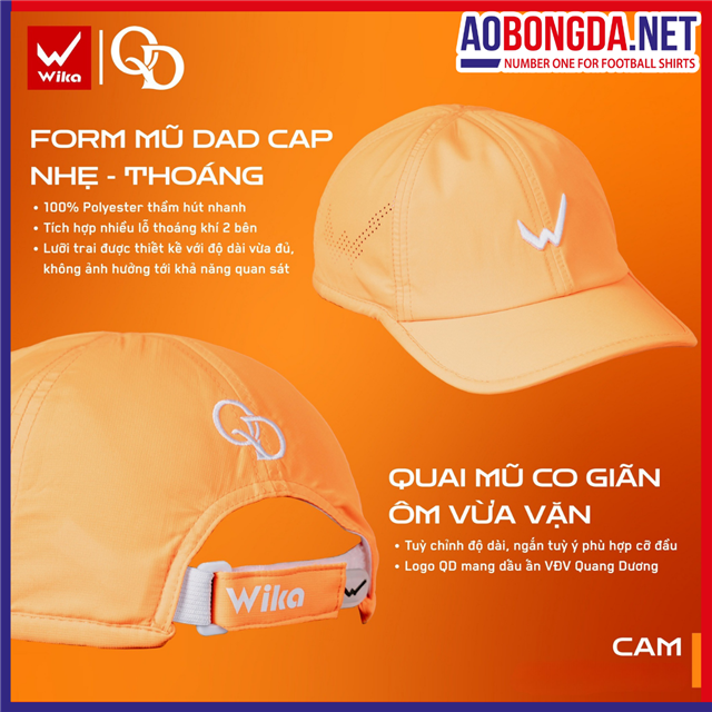 Mũ Thể Thao Wika QD Cam