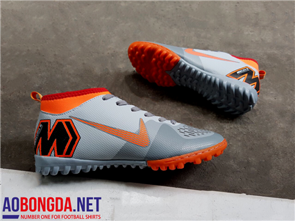 Giầy Bóng Đá Mer-X trắng cam cao cổ