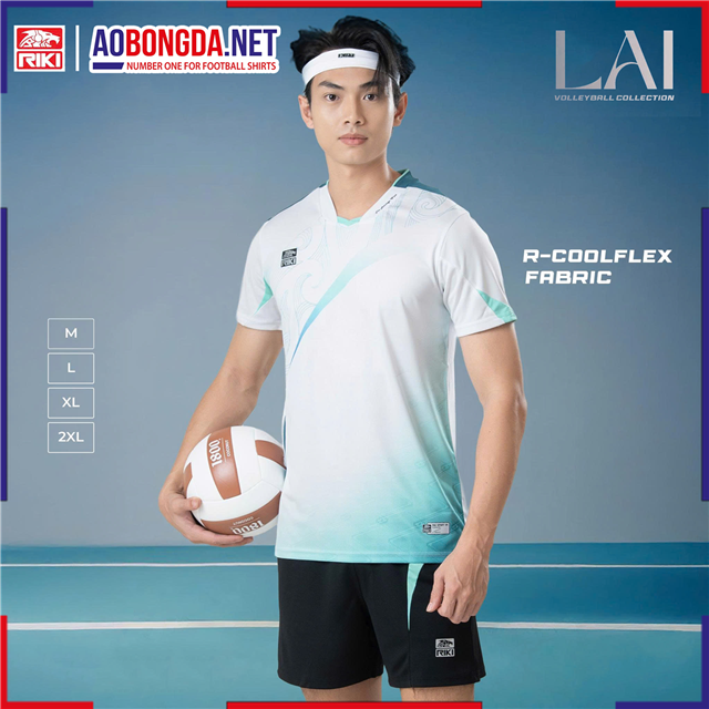 Bộ Bóng Chuyền Riki Lai Nam Xanh Ngọc