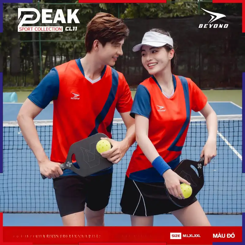 Áo Cầu Lông Nam Nữ Beyono Peak CL11 Đỏ