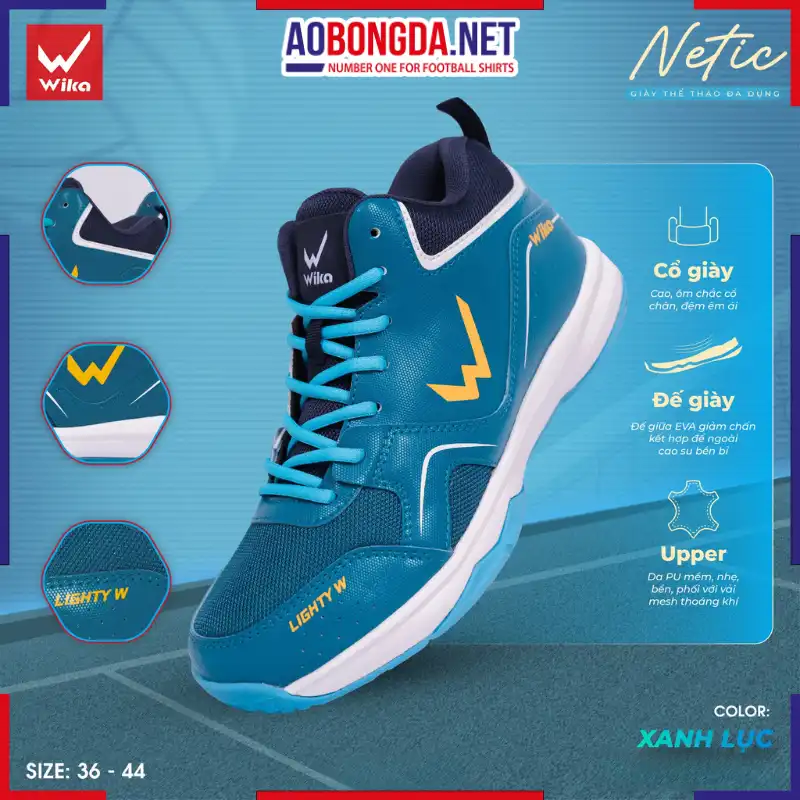Giày Thể Thao Đa Năng Wika Netic Xanh Lục