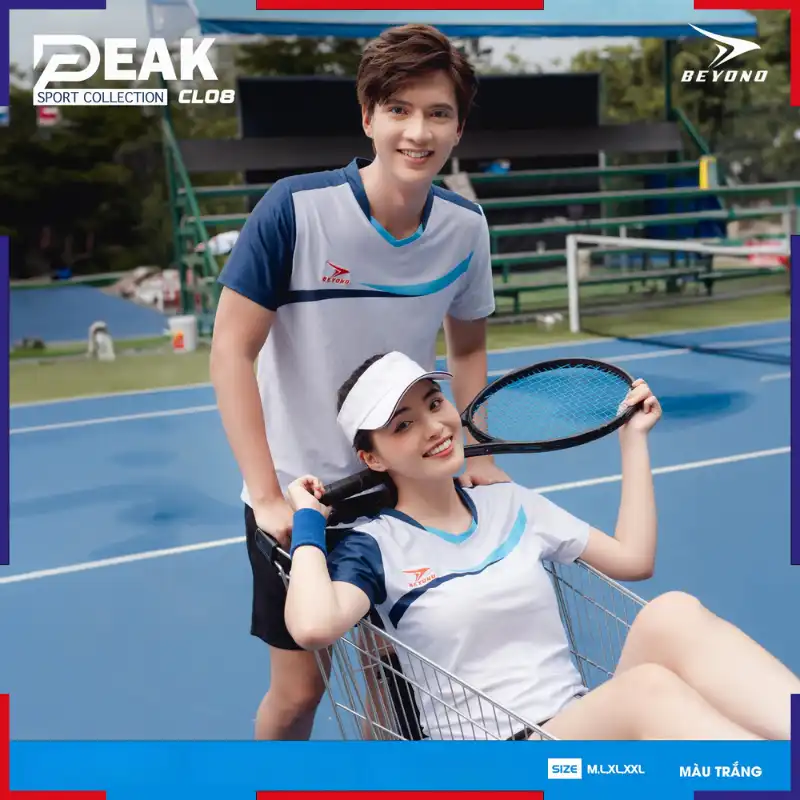 Áo Cầu Lông Nam Nữ Beyono Peak CL08 Trắng