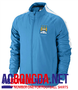 Áo khoác gió bóng đá Manchester city xanh 2016