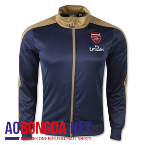 Áo khoác bóng đá câu lạc bộ Arsenal tím than ghi đồng