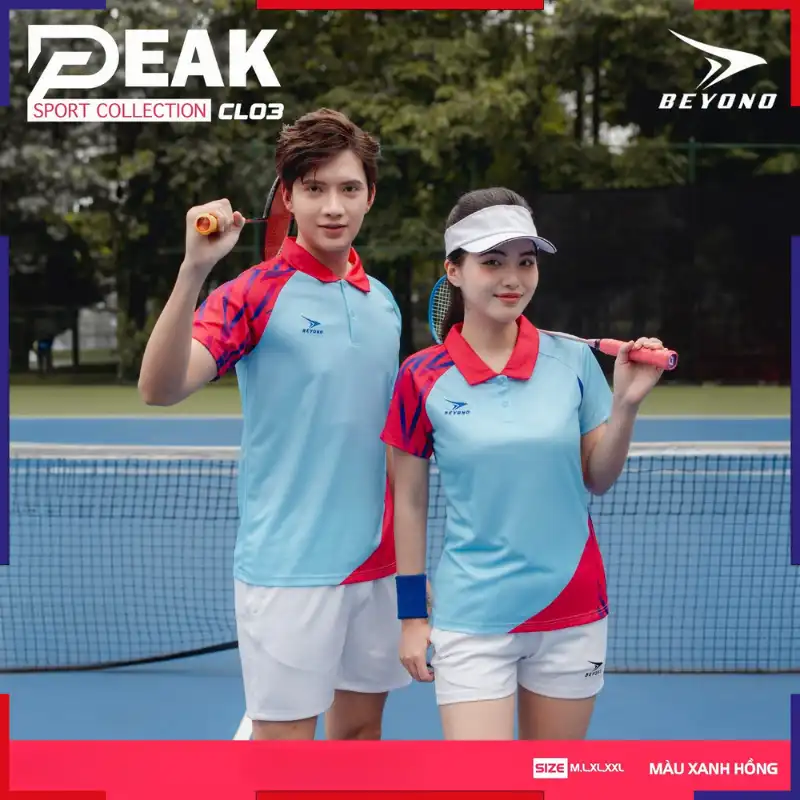 Áo Cầu Lông Beyono Peak CL03 Xanh Hồng