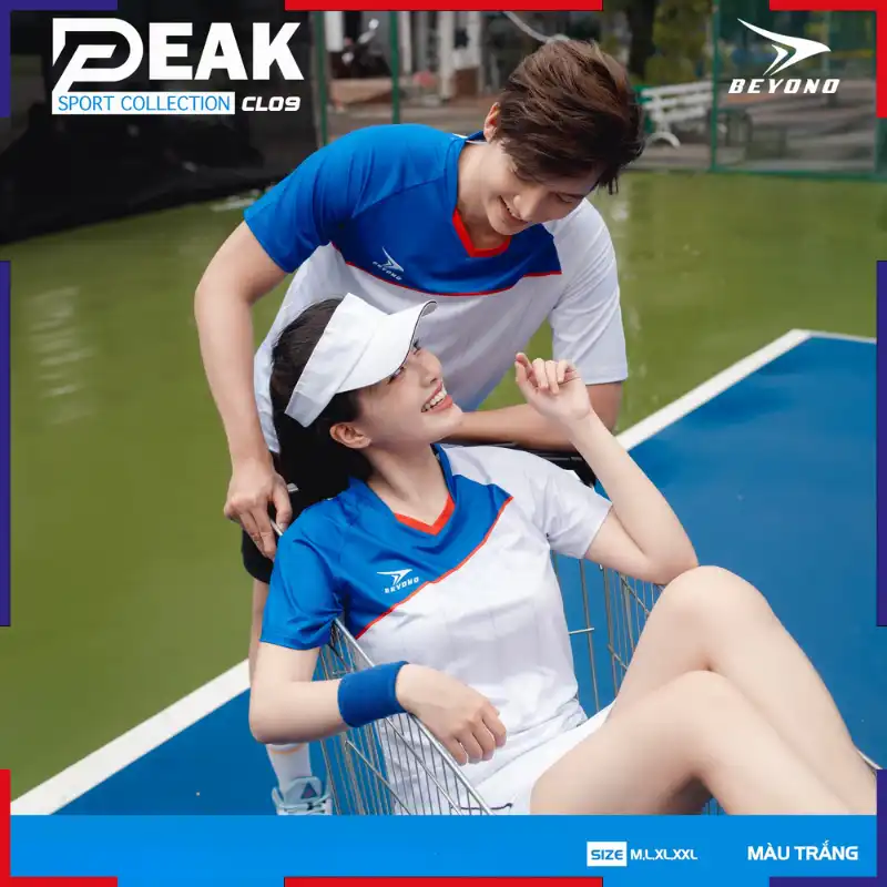 Áo Cầu Lông Nam Nữ Beyono Peak CL09 Trắng