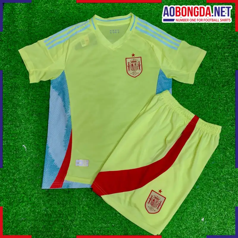 Áo Bóng Đá Đội Tuyển Tây Ban Nha Vàng Sân Khách Euro 2024-2025