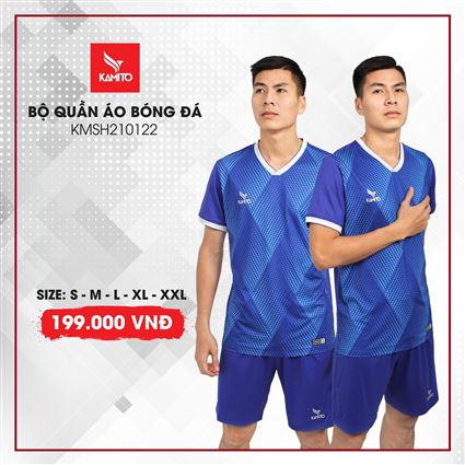 Áo Bóng Đá không logo Kamito 5 xanh dương