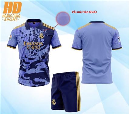 Áo Bóng Đá Real Madrid Tím Loang Đen Fantasy 2023-2024