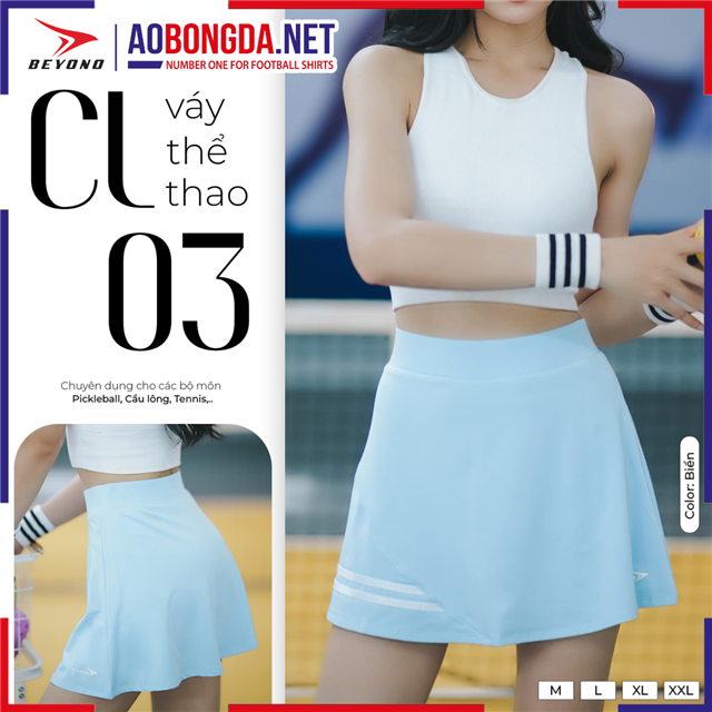 Váy Thể Thao Beyono CL03 Nữ Màu Xanh Biển