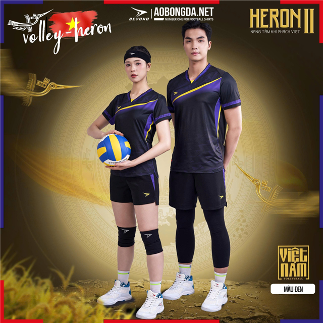 Bộ Bóng Chuyền Beyono Heron II Nữ Đen