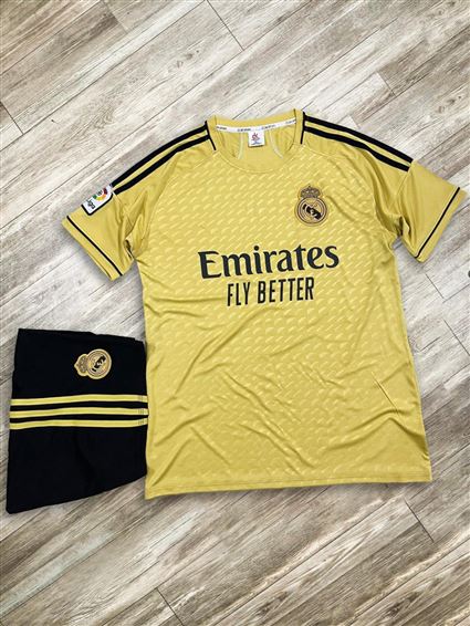 Bộ Quần Áo bóng đá trẻ em CLB Arsenal Vàng Đồng 2023-2024