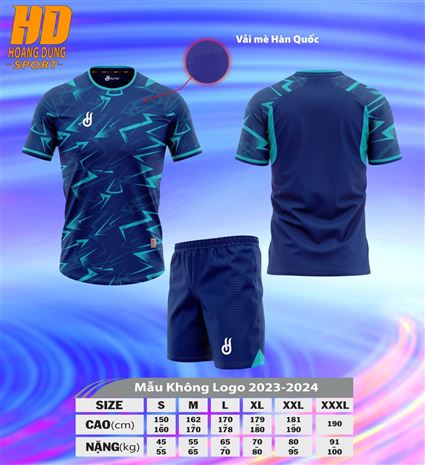 Áo Bóng Đá Không Logo HD Legends Xanh Đen