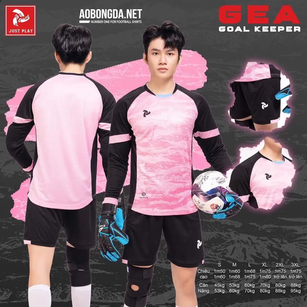 Áo Thủ Môn Justplay Gea Hồng