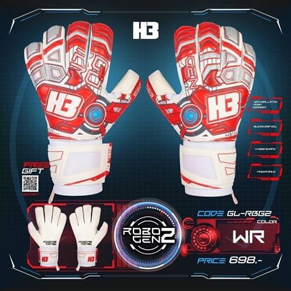 Găng tay H3 ROBO GEN2 NEW 2023 WR trắng đỏ