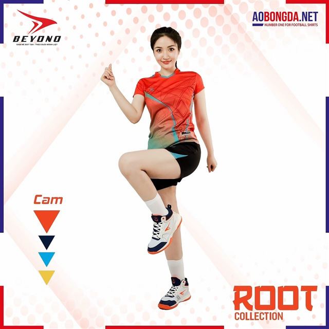 Bộ Bóng Chuyền Beyono Root Nữ Cam