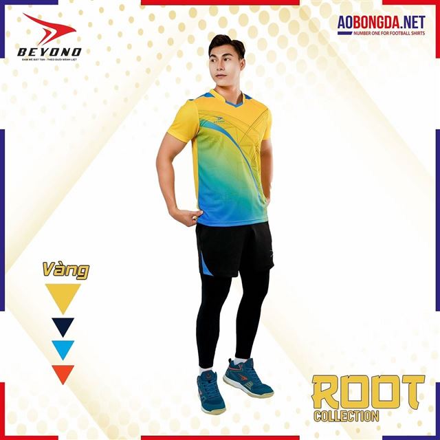 Bộ Bóng Chuyền Beyono Root Nam Vàng Xanh 