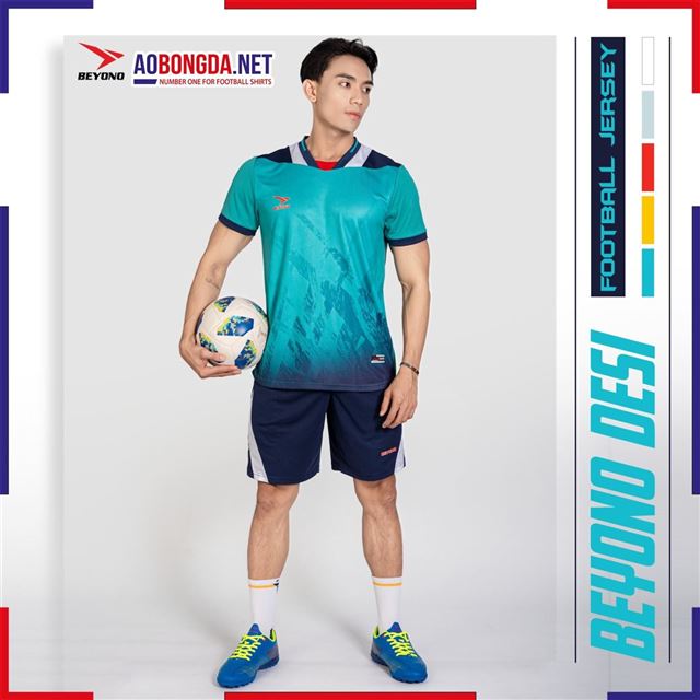 [FREESHIP] Áo Bóng Đá Không Logo Beyono Desi Xanh