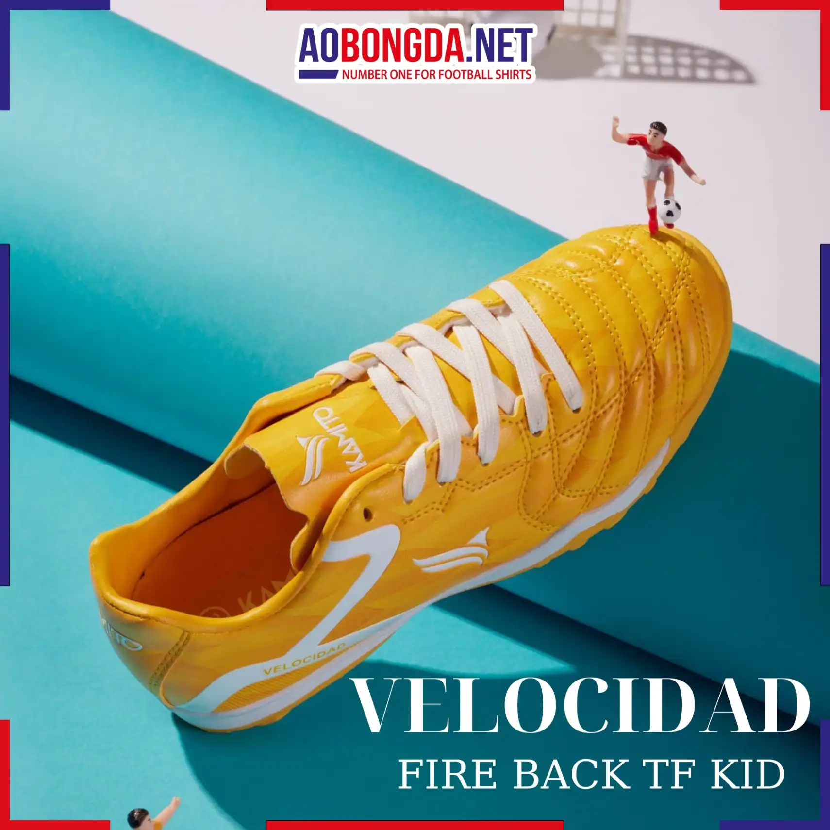 Giày Bóng Đá Kamito Velocidad TF Fire Back Trẻ Em Vàng