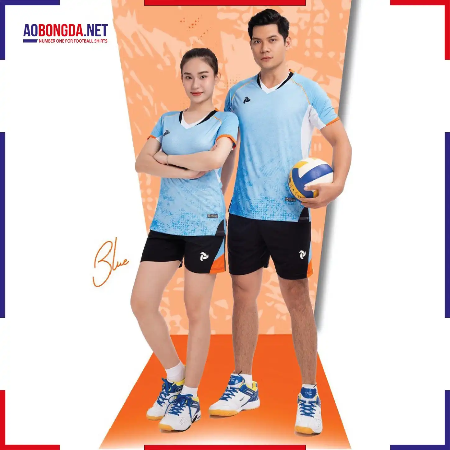 Áo Bóng Chuyền Justplay Benteyo Xanh Biển