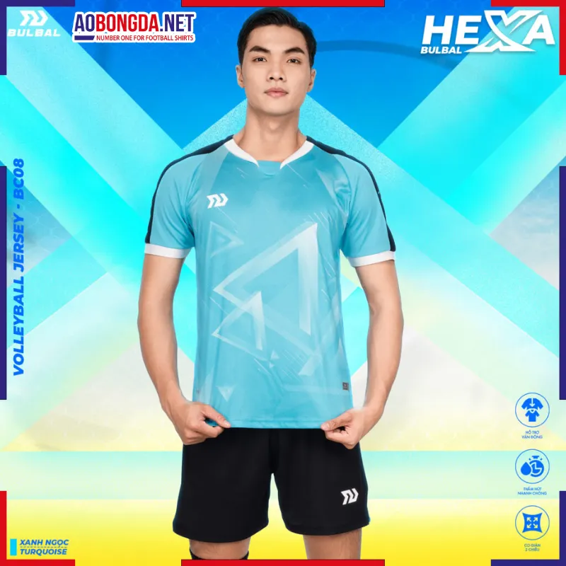 [SALE] Bộ Bóng Chuyền Bulbal Hexa Nam Xanh Ngọc