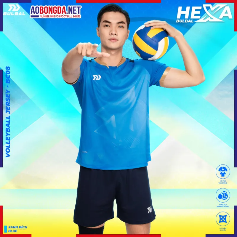 [SALE] Bộ Bóng Chuyền Bulbal Hexa Nam Xanh Bích