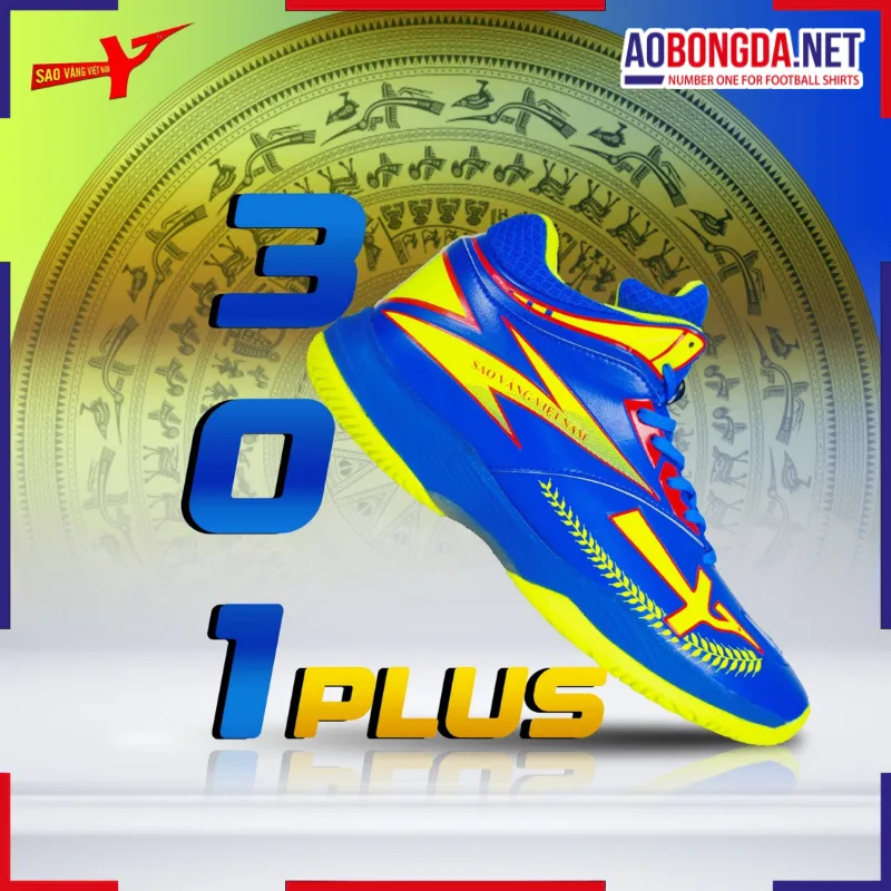 [SALE] Giày Bóng Chuyền Sao Vàng 301 Plus Xanh Navy