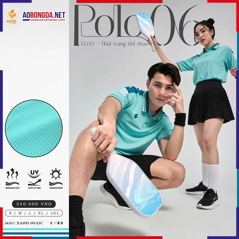 Áo Polo CP Egan 6 Xanh Ngọc